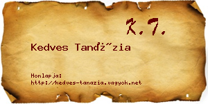 Kedves Tanázia névjegykártya